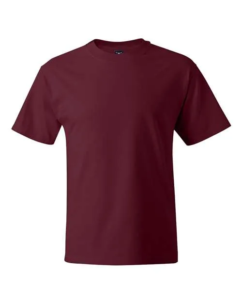 Custom Embroidered - Hanes - Beefy-T® T-Shirt - Cardinal - 5180