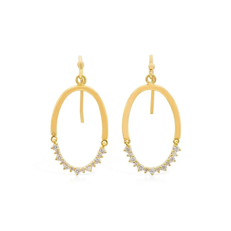 Easy Gold & Diamond Drop Earrings