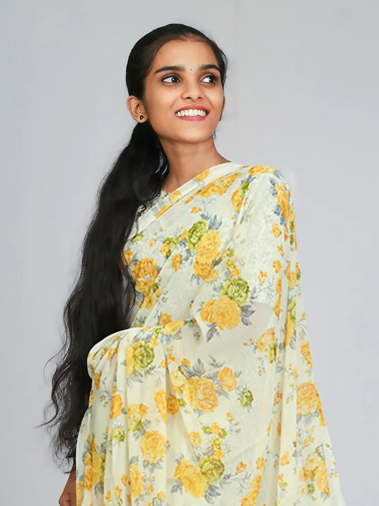 Elegant Georgette Printed Saree - Only ₹336!