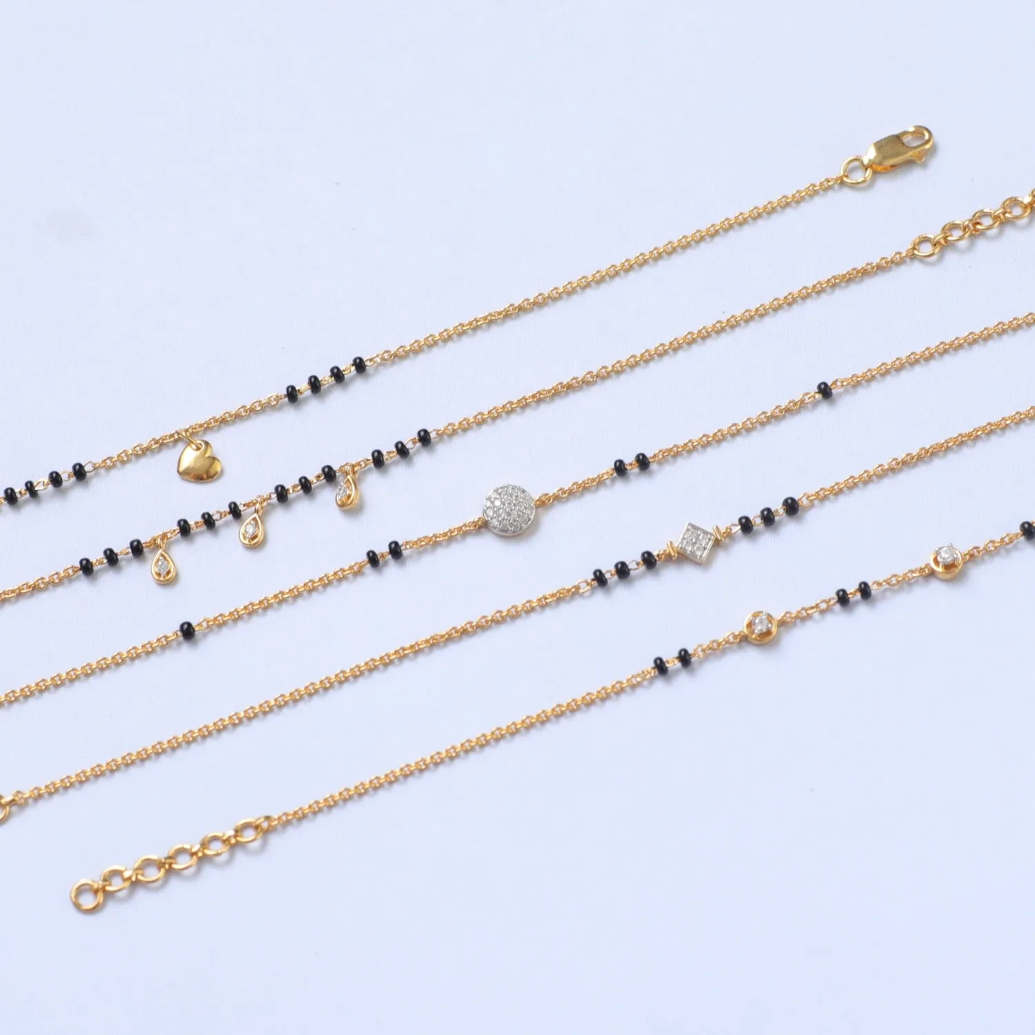 Elegant Heart Silver Black Bead Bracelet