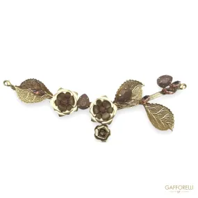 Elegant Neckline with Flowers and Rhinestones- Art. A672 - Gafforelli