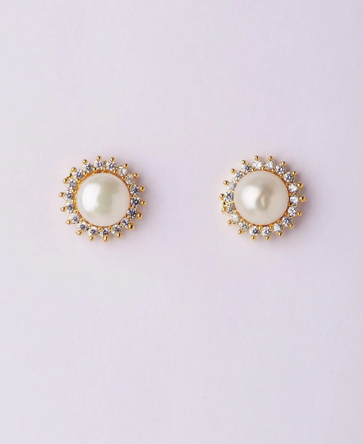 Elegant Real Pearl Stud Earring