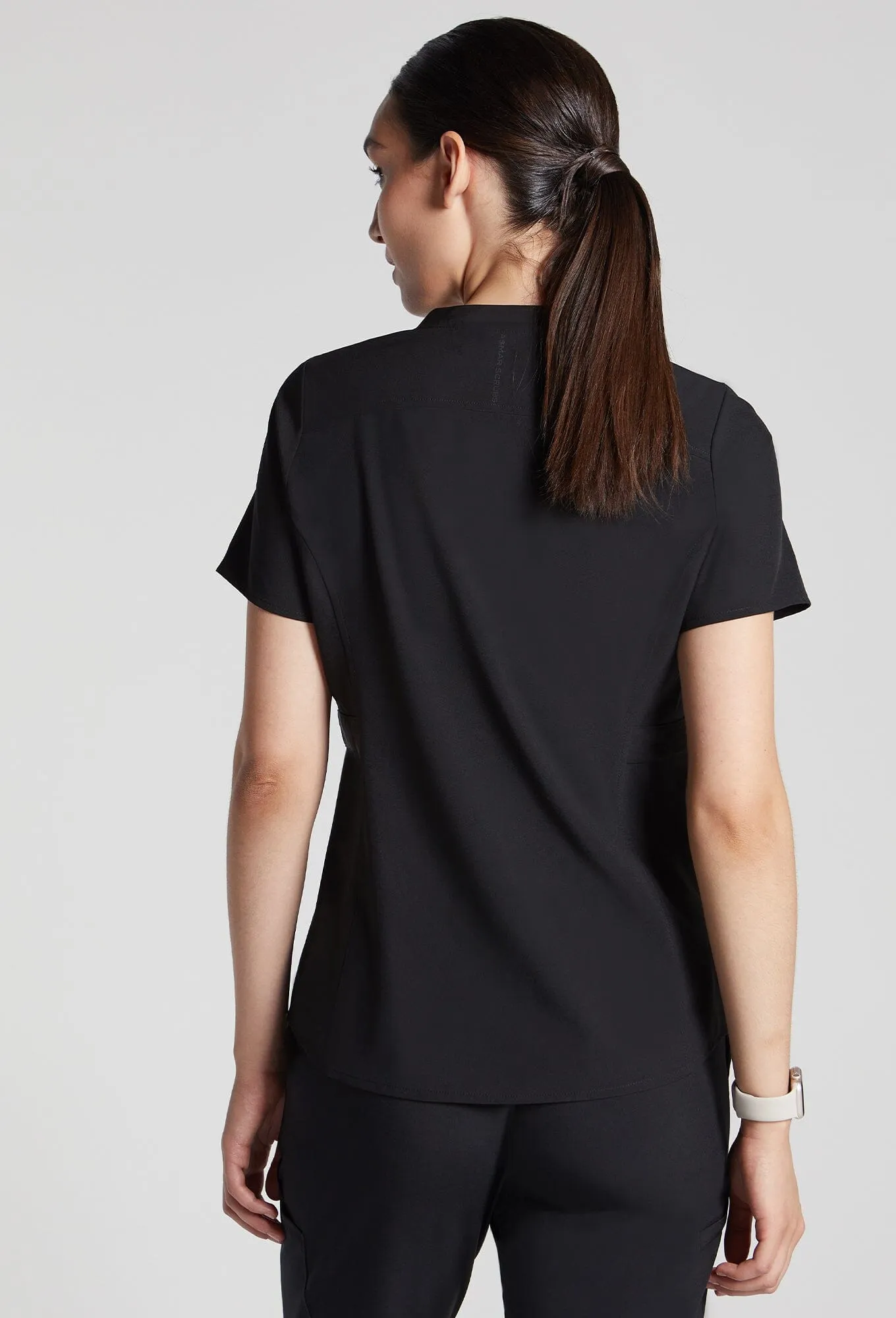 Emeline Zippered Pocket Scrub Top