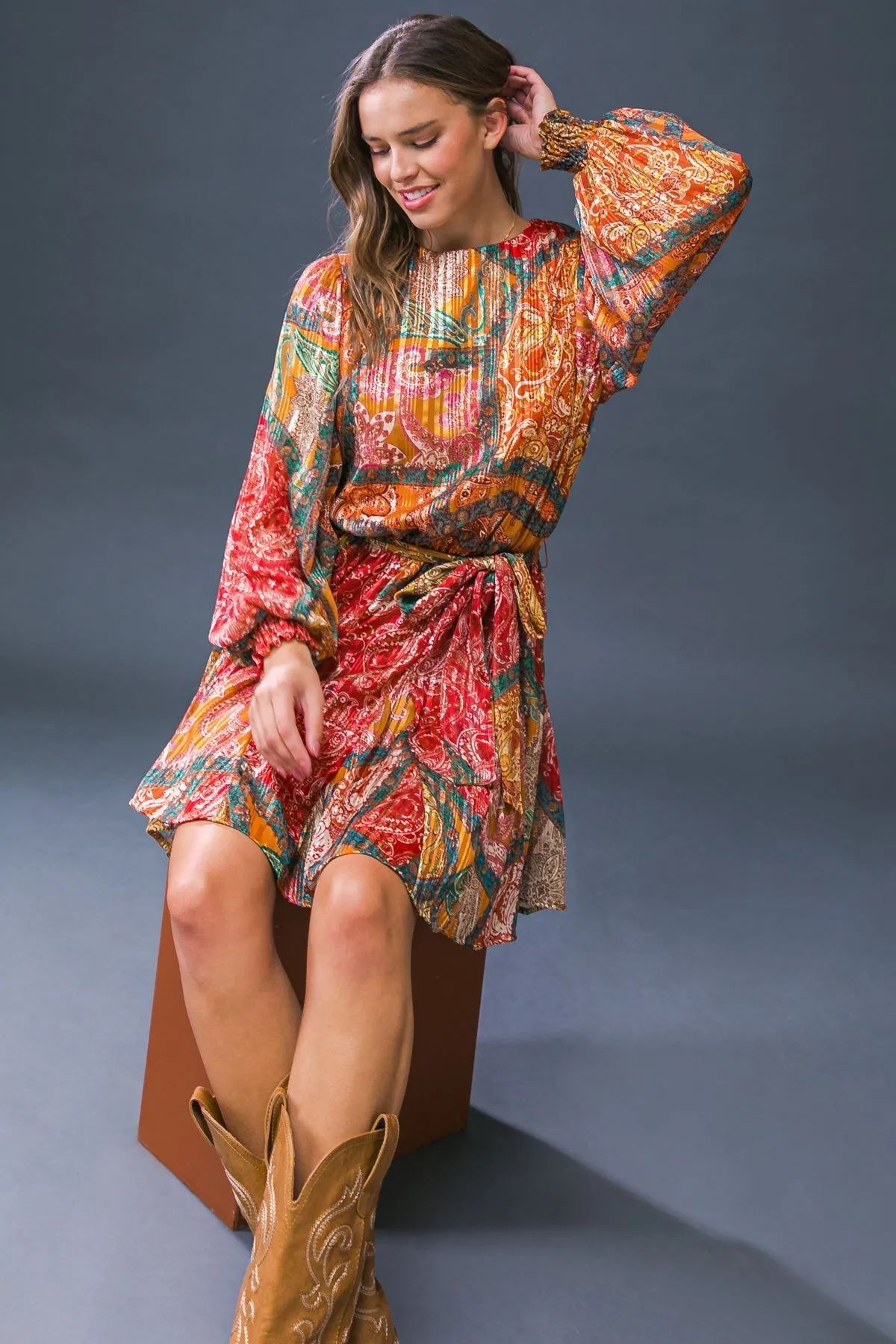 Explore More Collection - CAUGHT FEELINGS WOVEN MINI DRESS