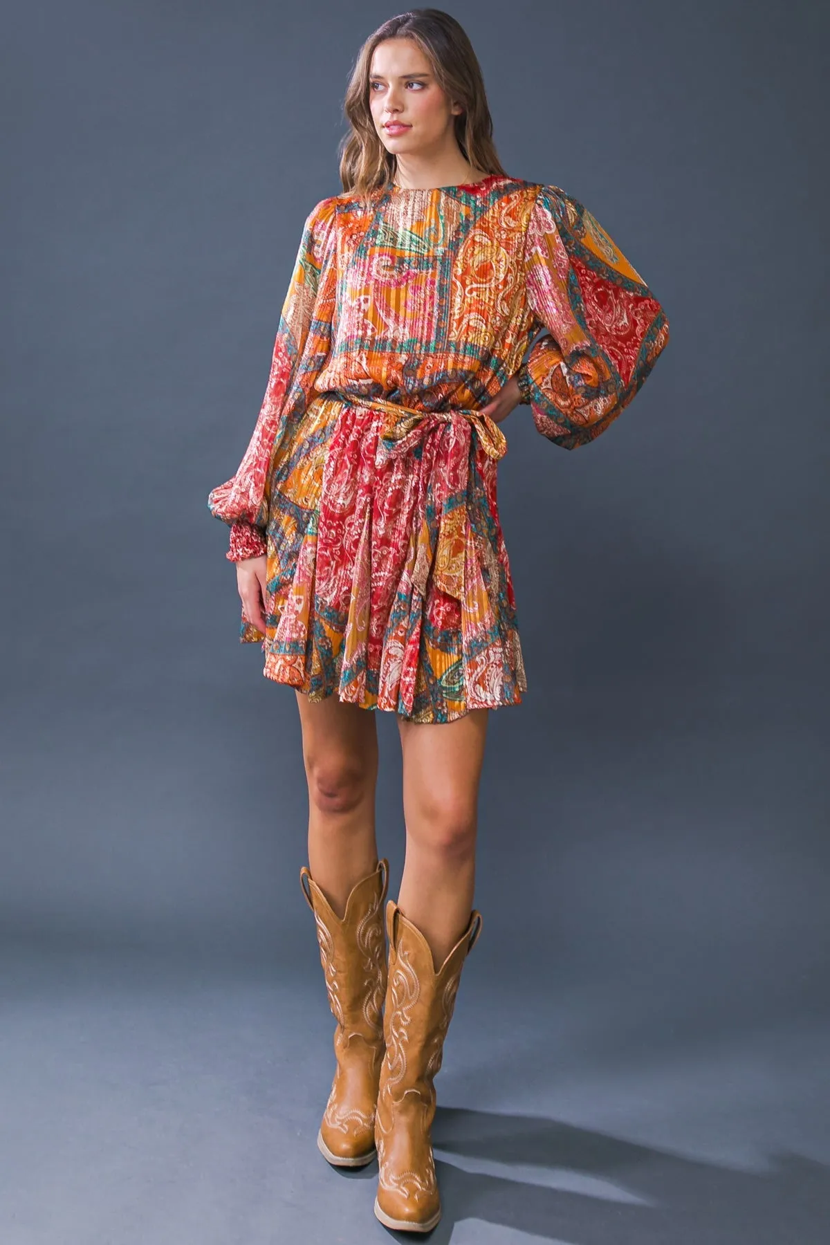 Explore More Collection - CAUGHT FEELINGS WOVEN MINI DRESS