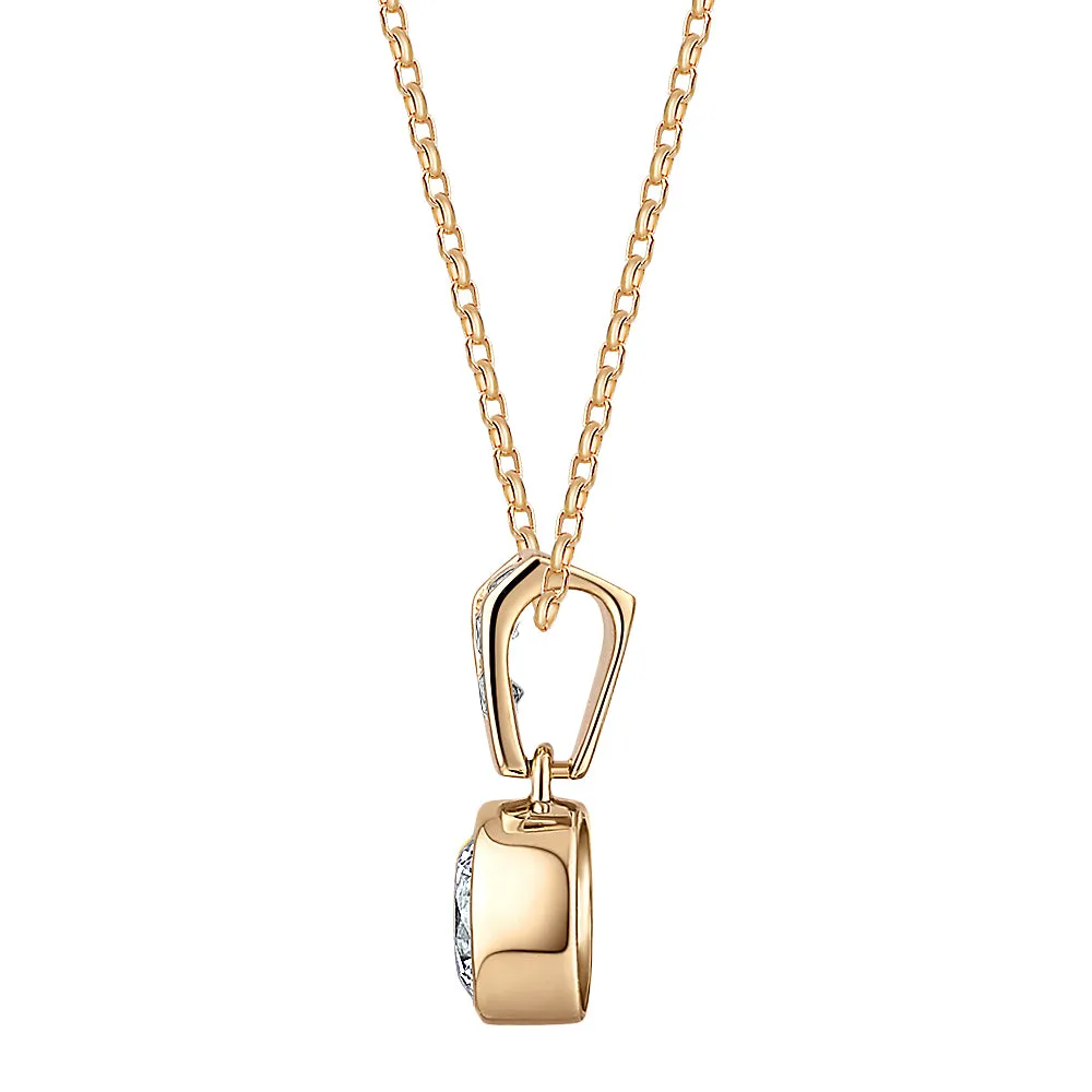 Fancy pendant with 1.21 carats* of diamond simulants in 10 carat yellow gold