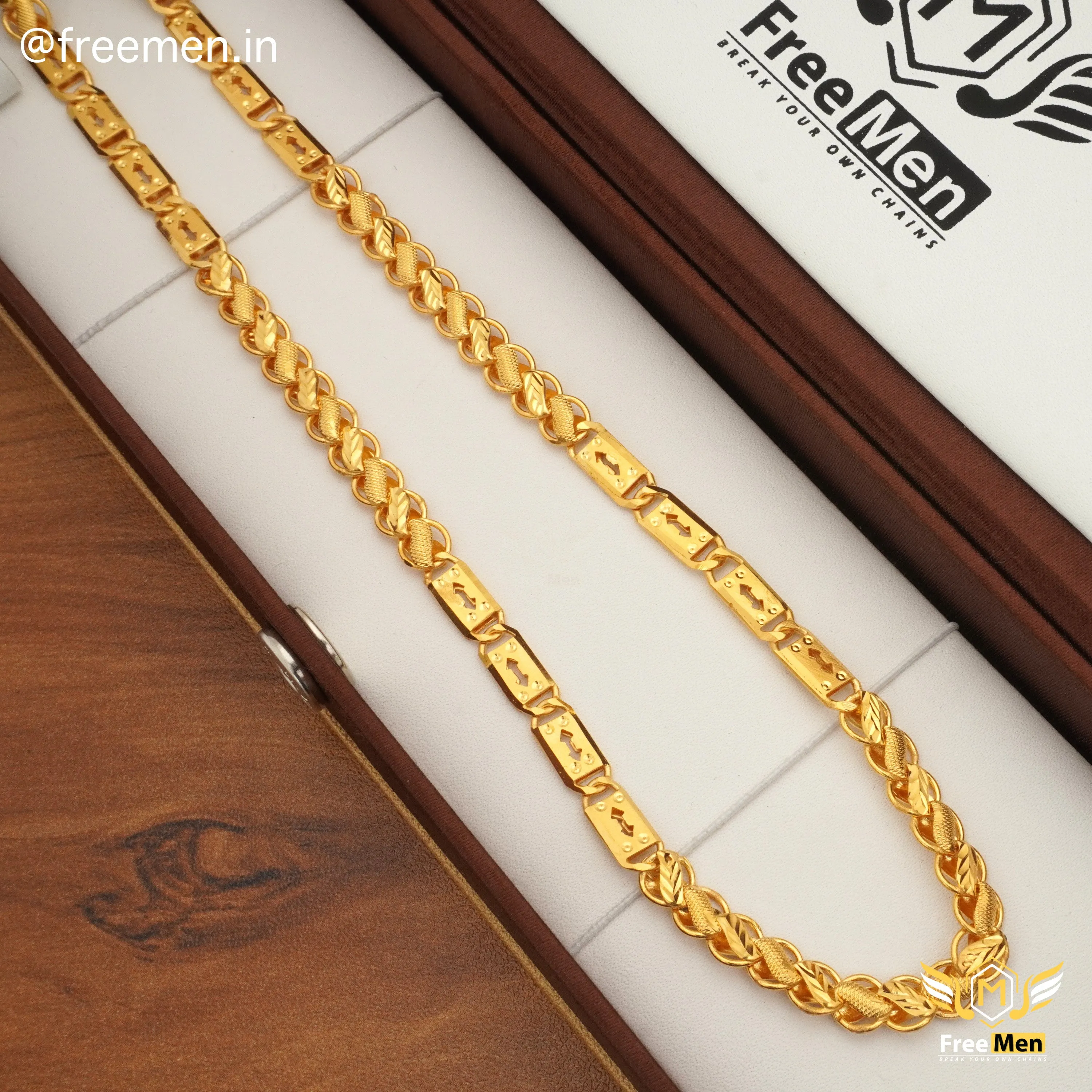 Freemen Elegant Koli Nawabi Chain Gold Plated- FMGC16
