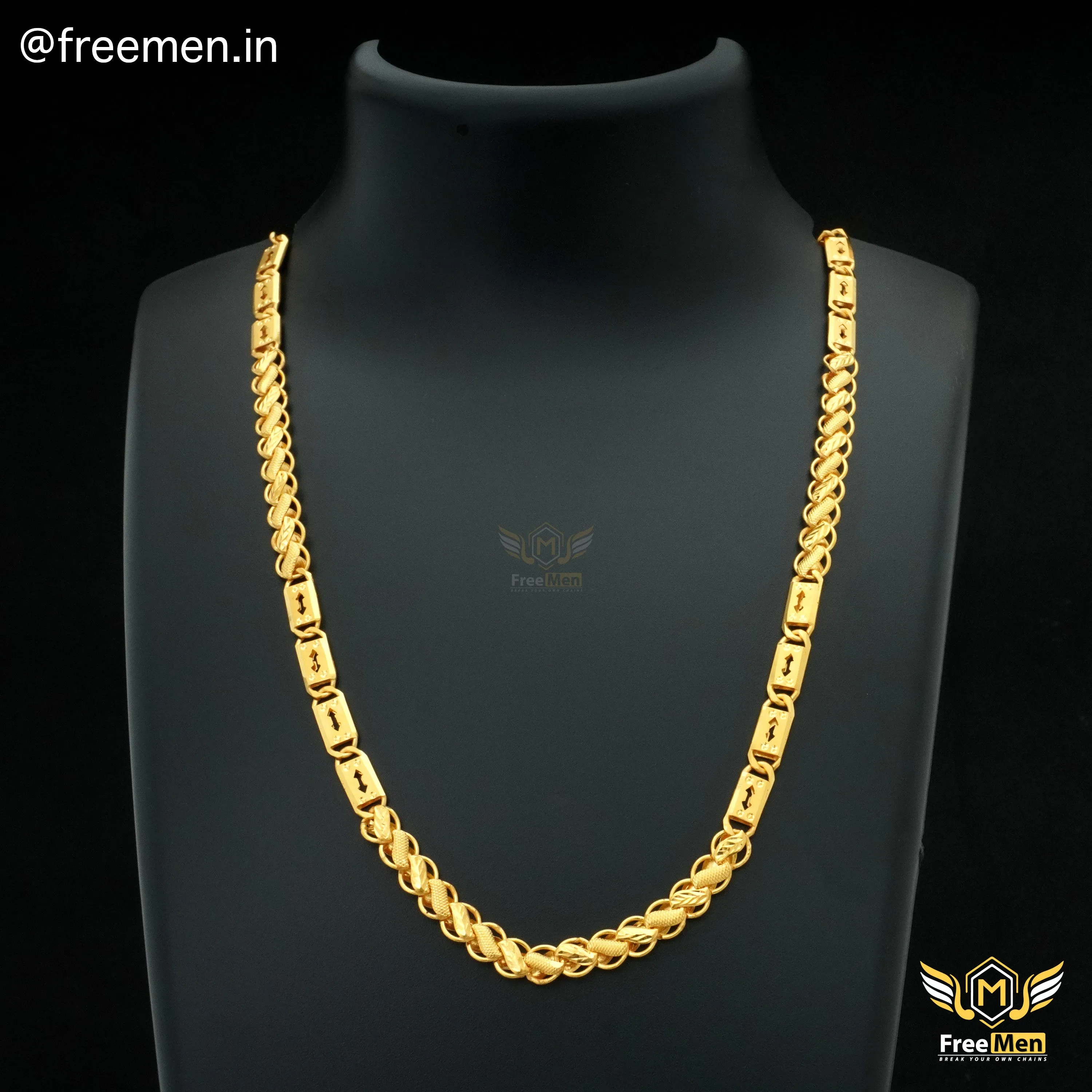 Freemen Elegant Koli Nawabi Chain Gold Plated- FMGC16