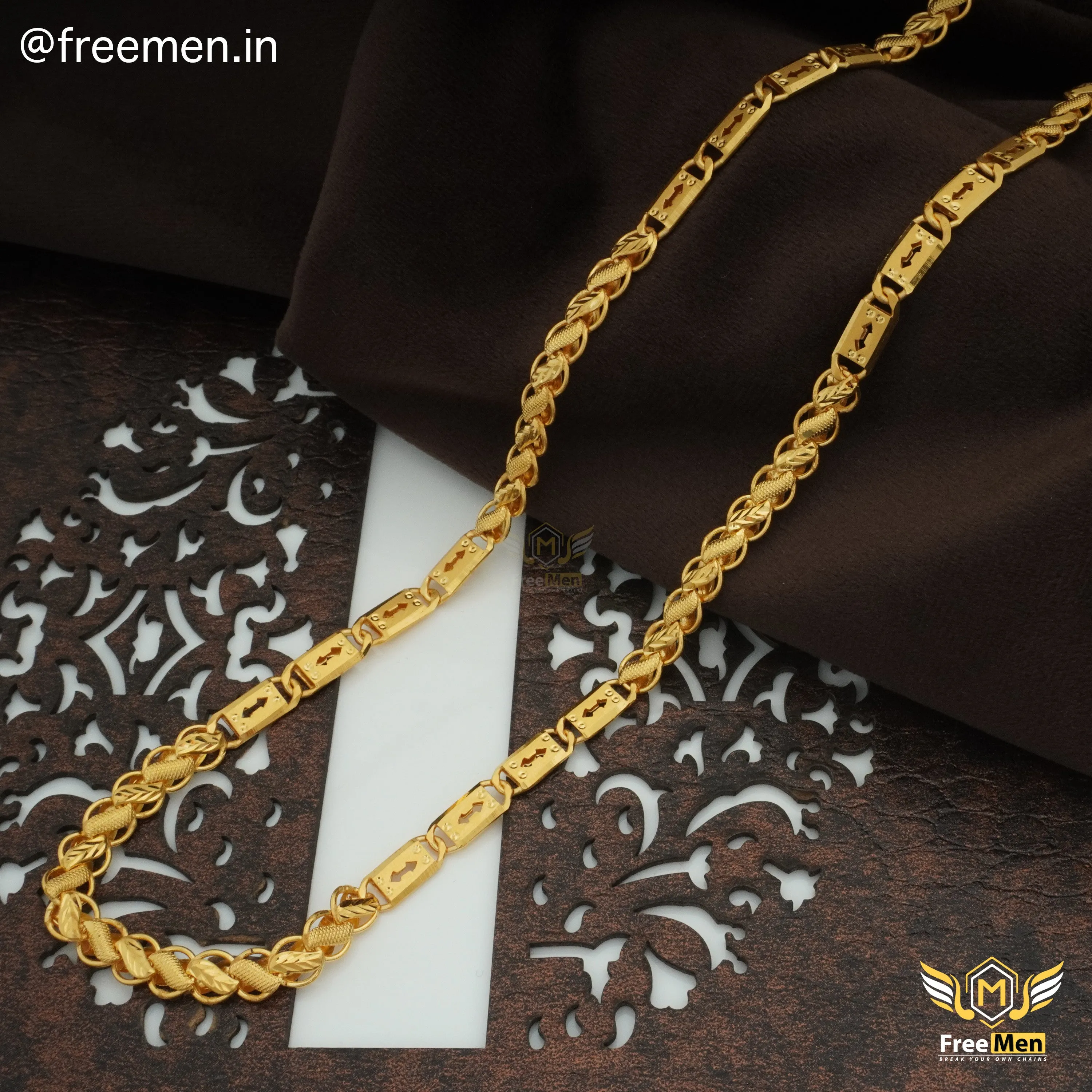 Freemen Elegant Koli Nawabi Chain Gold Plated- FMGC16