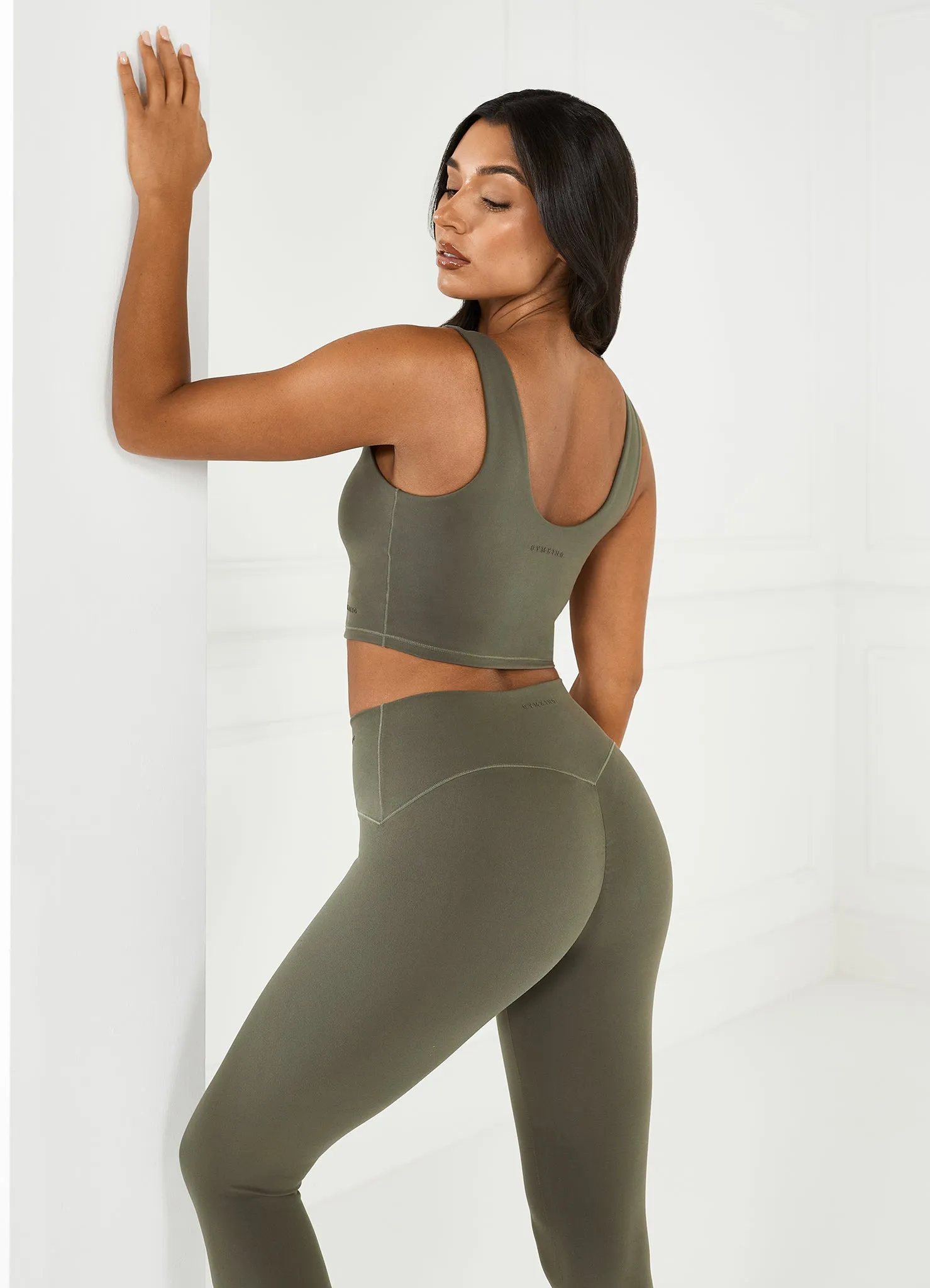 Gym King Peach Luxe Tank - Olive Luxe