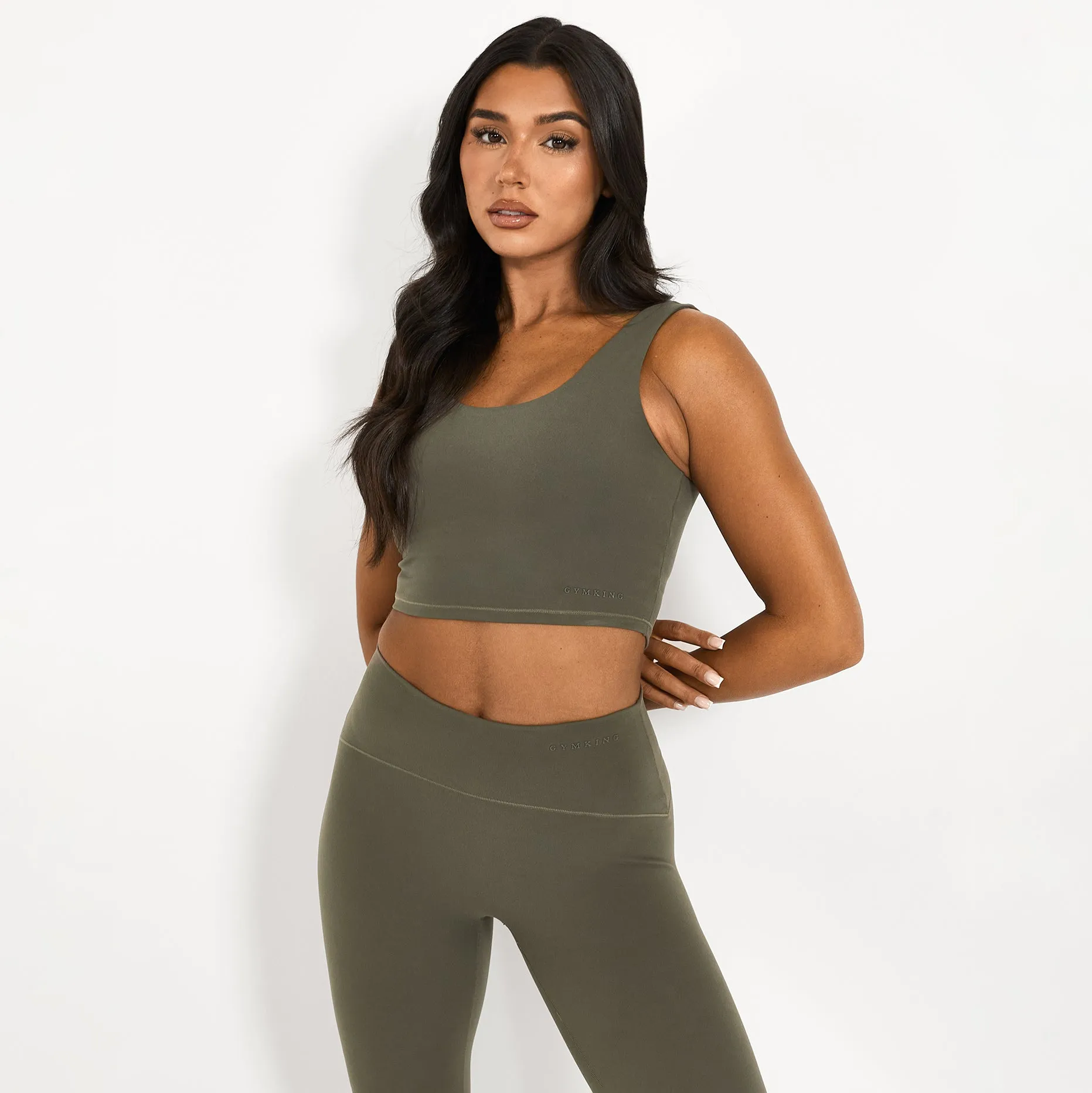 Gym King Peach Luxe Tank - Olive Luxe