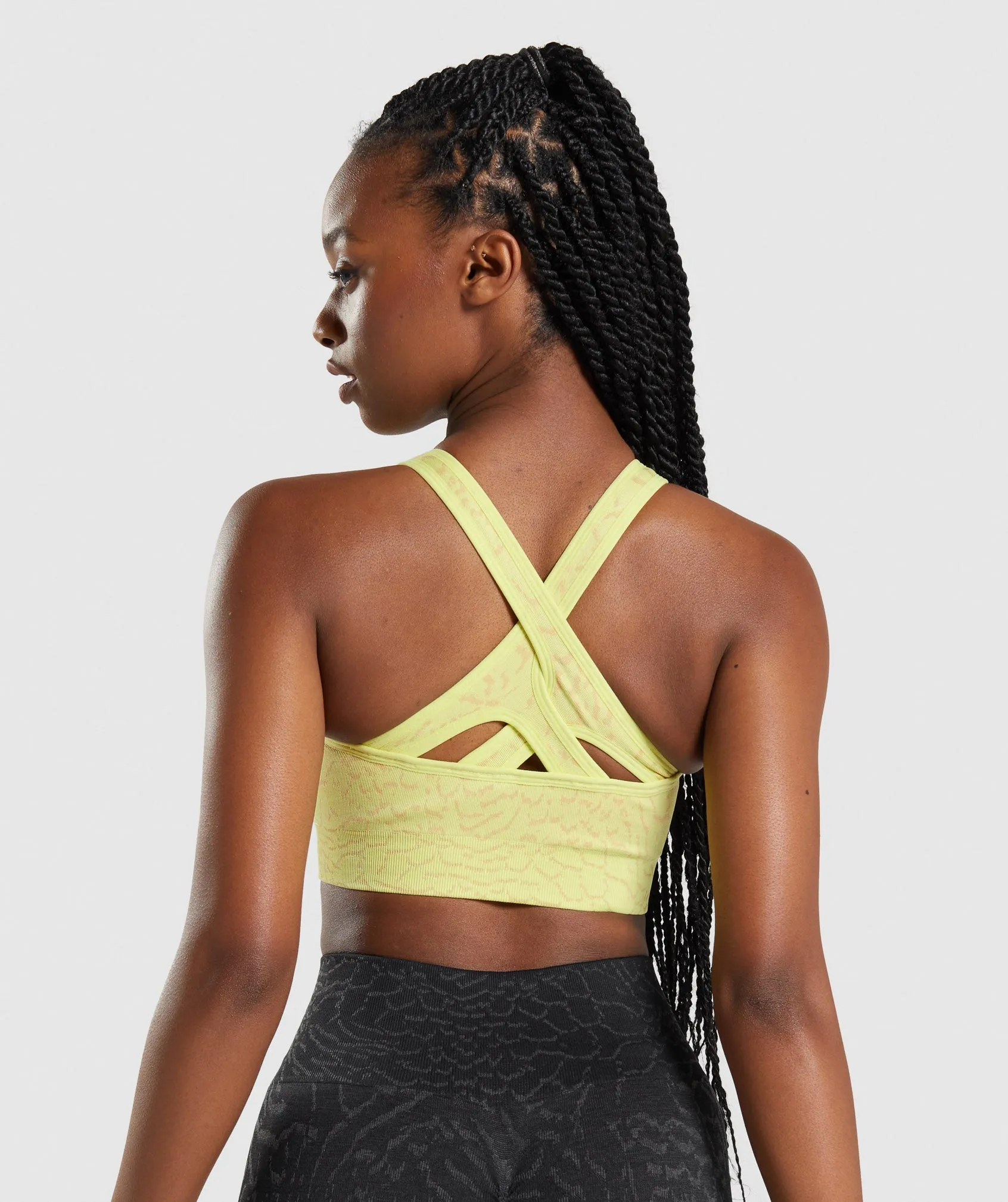 Gymshark Adapt Animal Seamless Sports Bra - Firefly Yellow