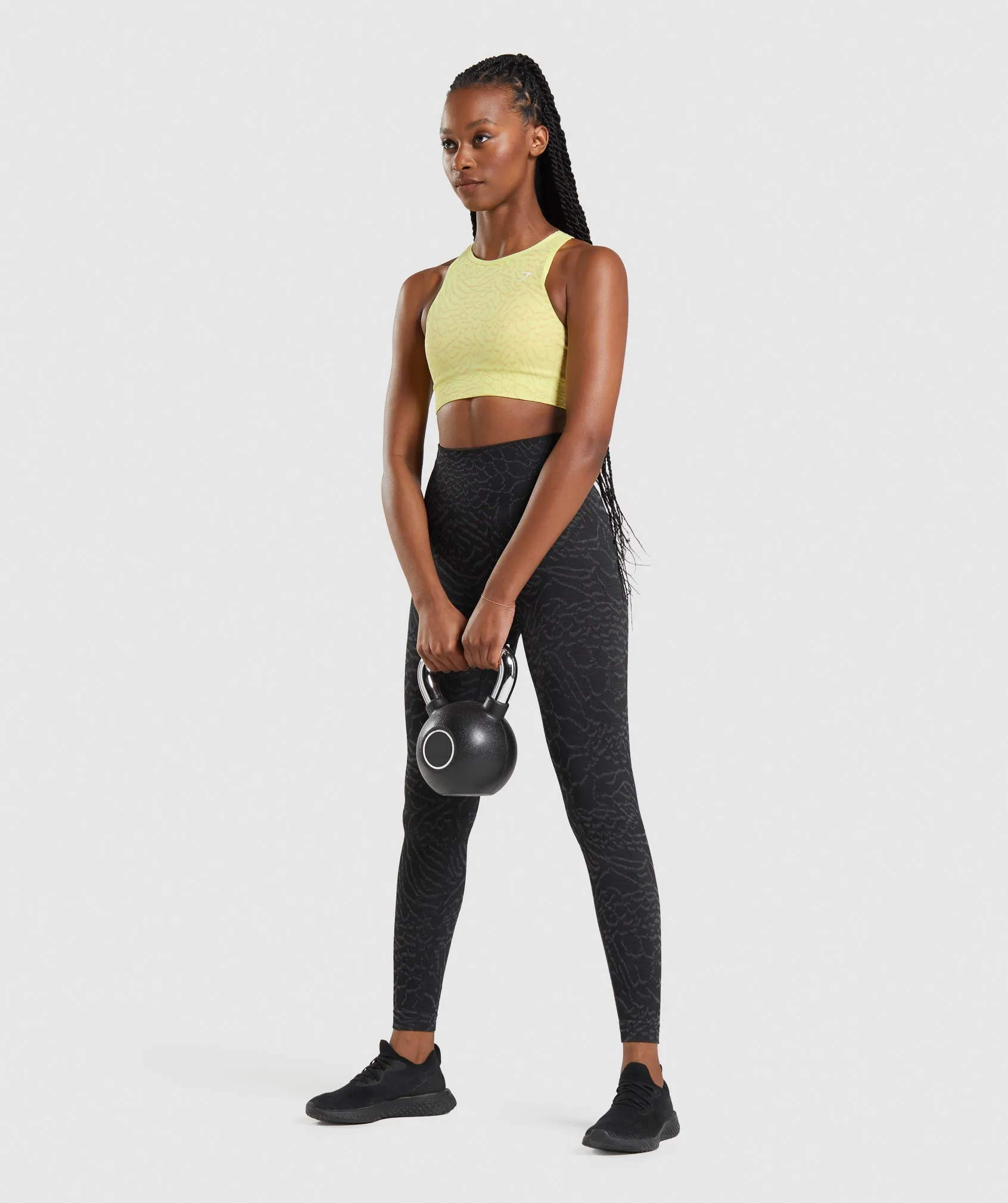Gymshark Adapt Animal Seamless Sports Bra - Firefly Yellow