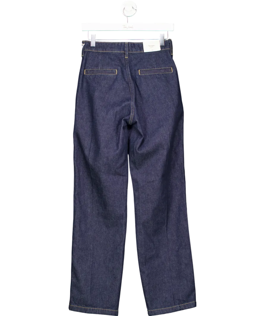 H&M Blue High Rise Straight Leg Jeans UK 6
