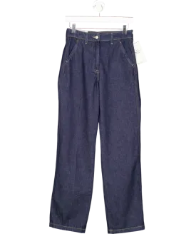 H&M Blue High Rise Straight Leg Jeans UK 6
