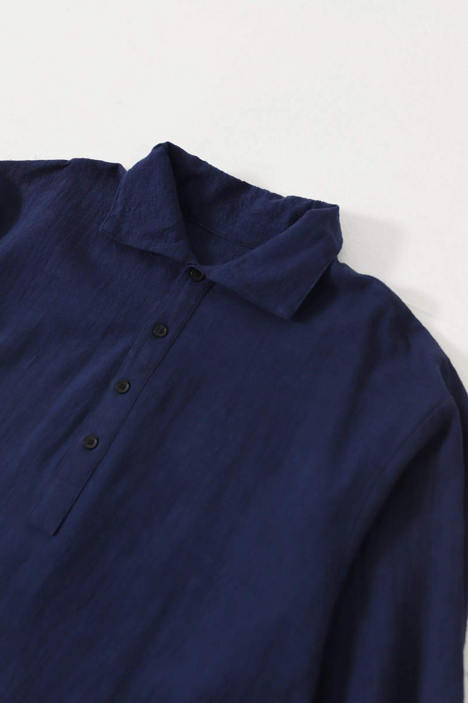HANDWOVEN NAVY BLUE KAMEEZ (LONG SHIRT)