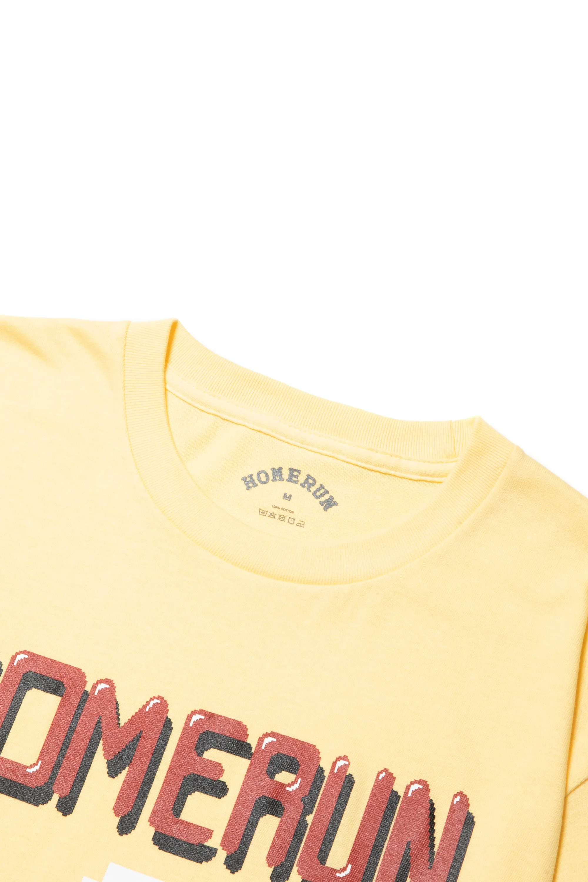 HOMERUN BOMBER S/S TEE LIGHT YELLOW