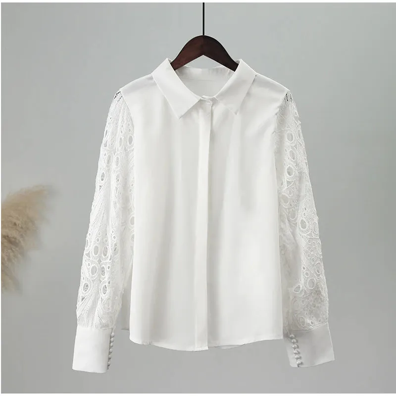 Ingrid Lace Hollow out Shirt