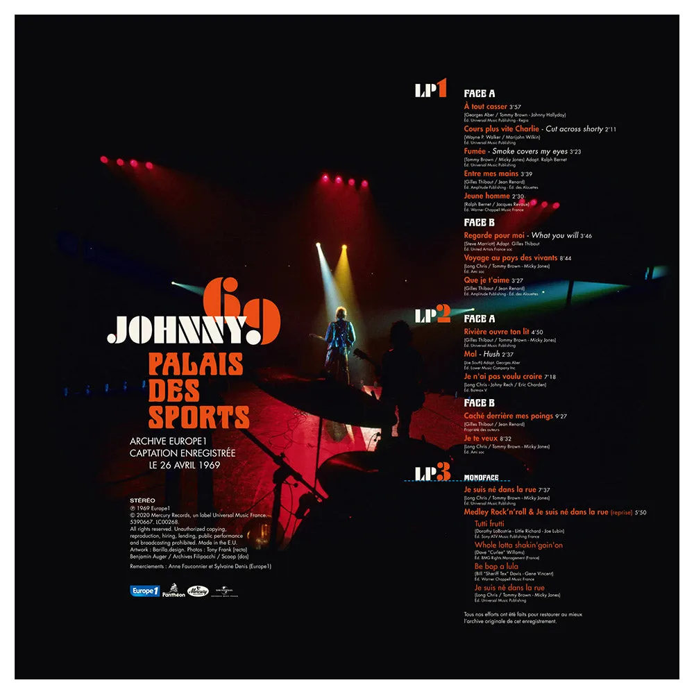 Johnny Hallyday - Palais des sports 26.04.1969 - 3LP