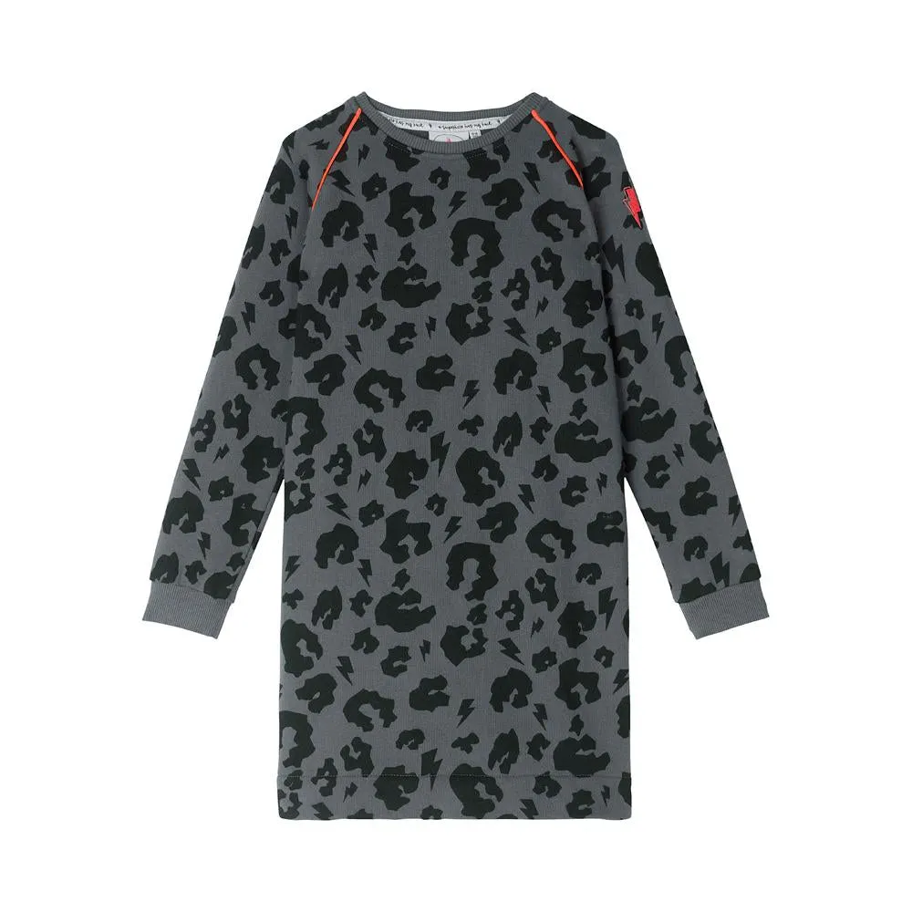 Kids Jumper Dress Leopard and Lightning Bolt