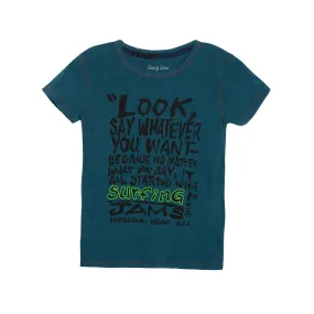 Kids "Look" Teal Tee
