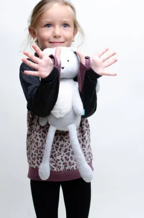 Kids Turtle Neck Drawstring Color Block Top