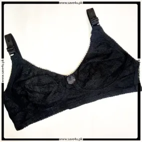 Ladies Floral Lace Design Non-Padded Wireless Bra