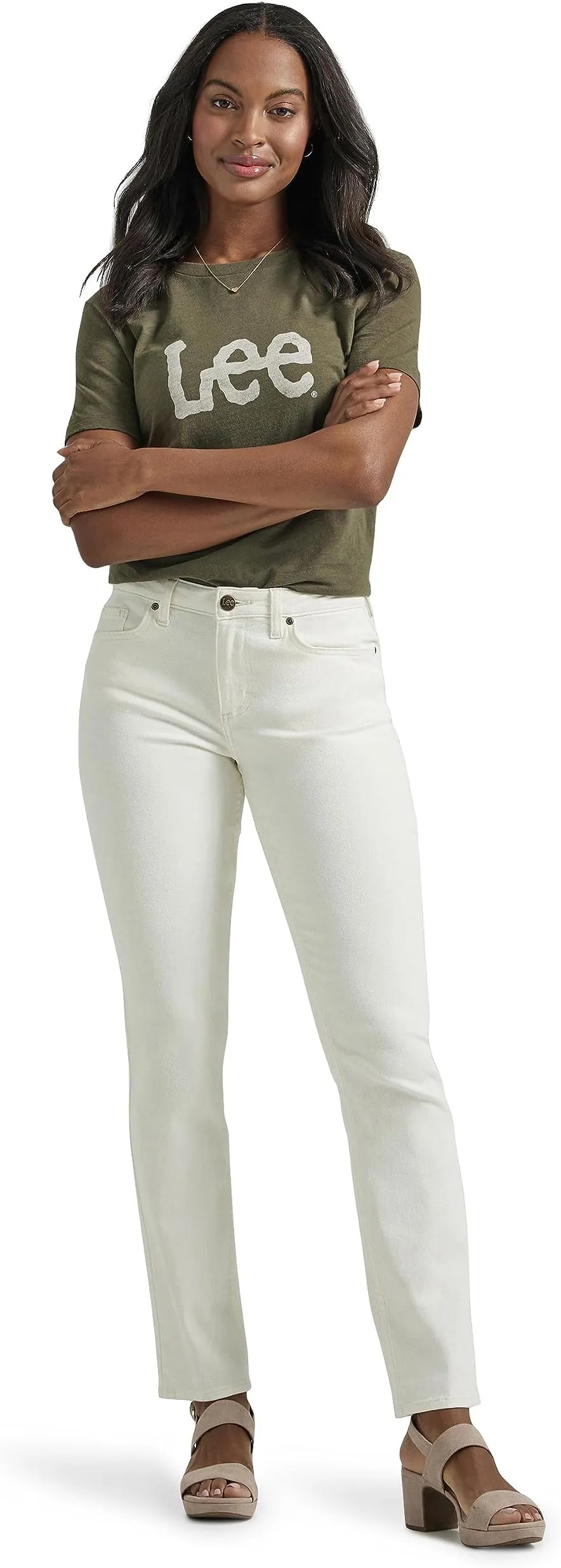 Legendary Straight Leg Jeans Lee, Ecru