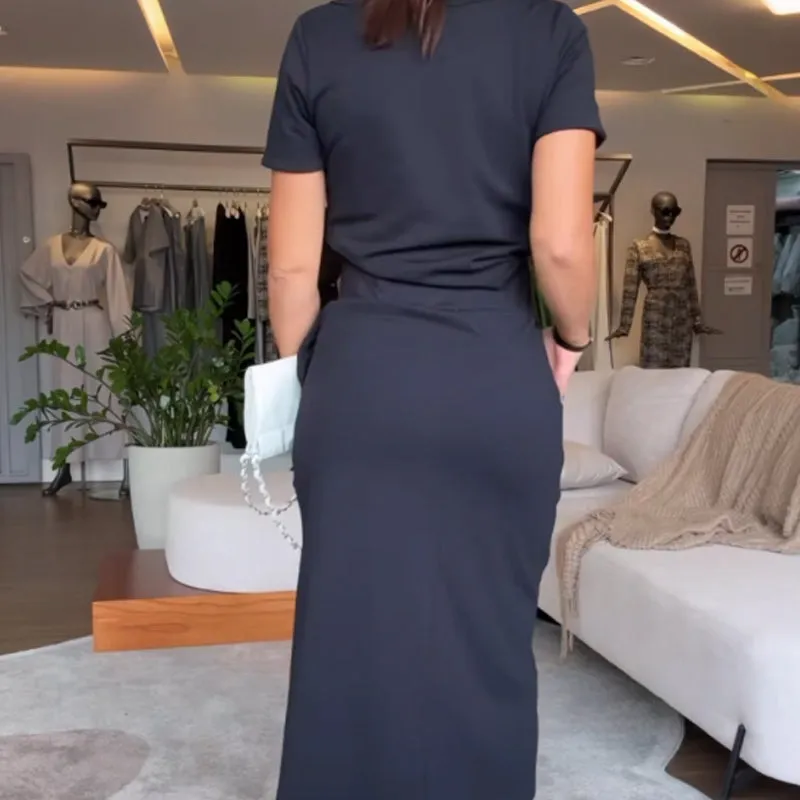 Limited Time 50% OffWomen's V-Neck Top and Skirt Set