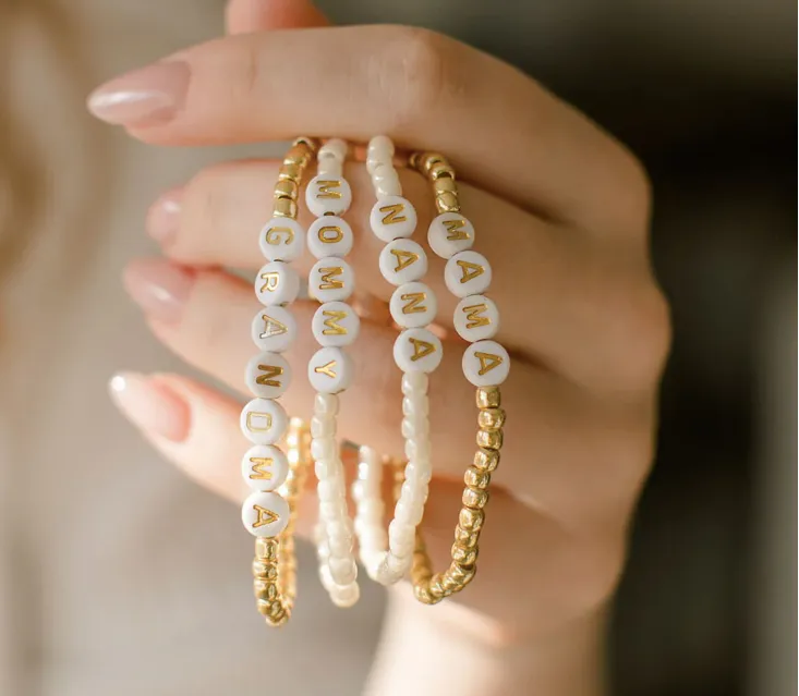 Made by Mira Mama Bracelet | Gold   Ivory