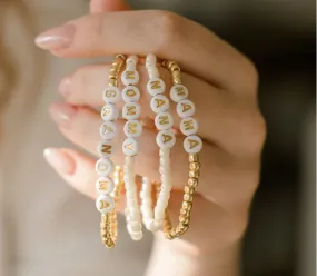 Made by Mira Mama Bracelet | Gold   Ivory