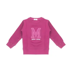 MG - Kids 'Deep Pink' Patched Fleece Sweatshirt MG518