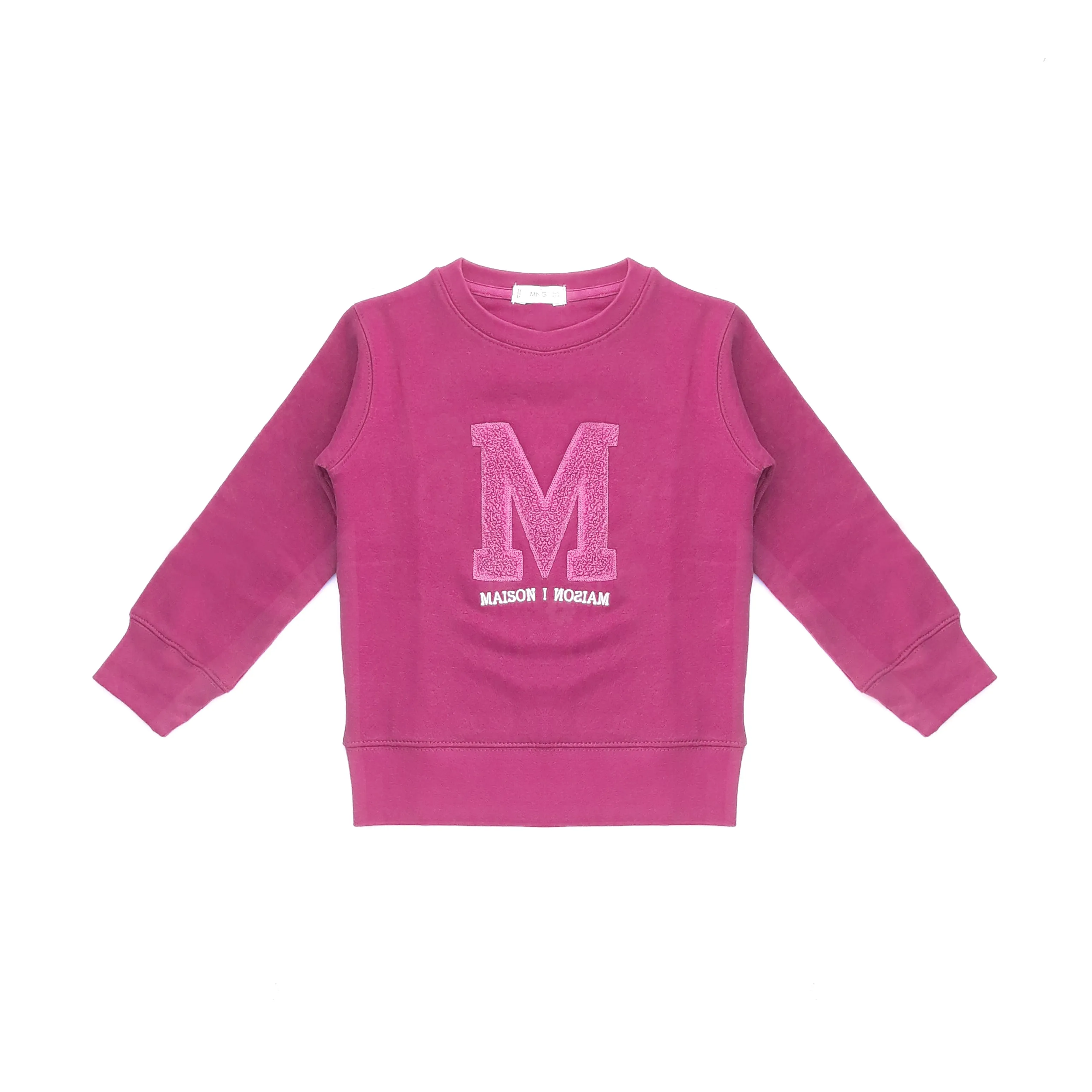 MG - Kids 'Deep Pink' Patched Fleece Sweatshirt MG518