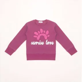 MG - Kids 'Deep Pink' Printed Fleece Sweatshirt MG520