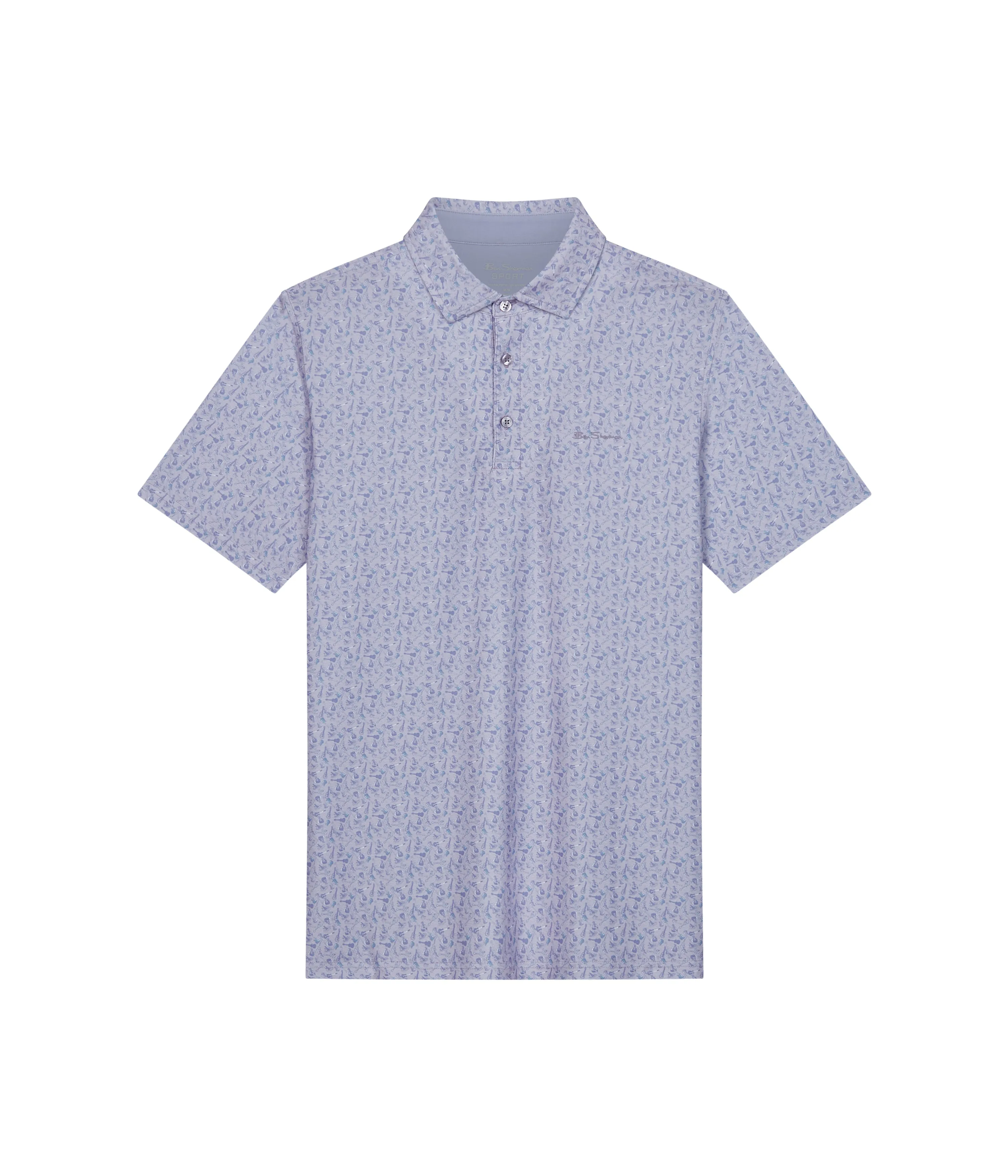 Mini Guitar Tech Jersey Sports Fit Polo - Orchid