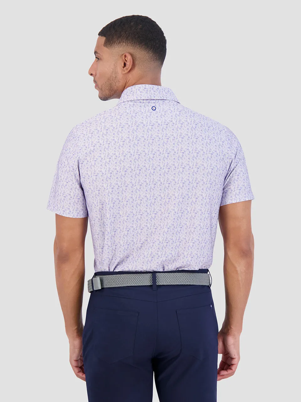 Mini Guitar Tech Jersey Sports Fit Polo - Orchid