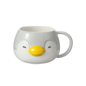 Adorable Penguin-Themed MINISO Mini Family Sports Ceramic Mug, 410mL 