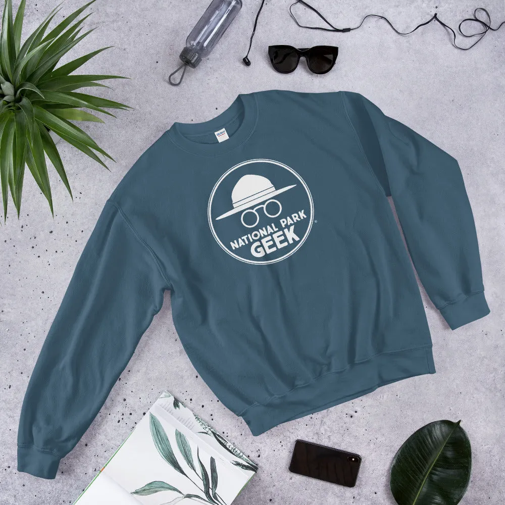 National Park Geek Unisex Sweatshirt White Logo