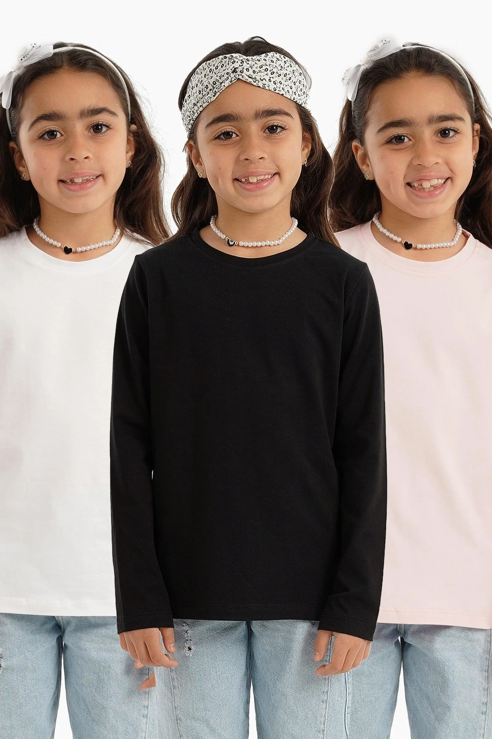 Pack of 3 Girly Long Sleeves Top