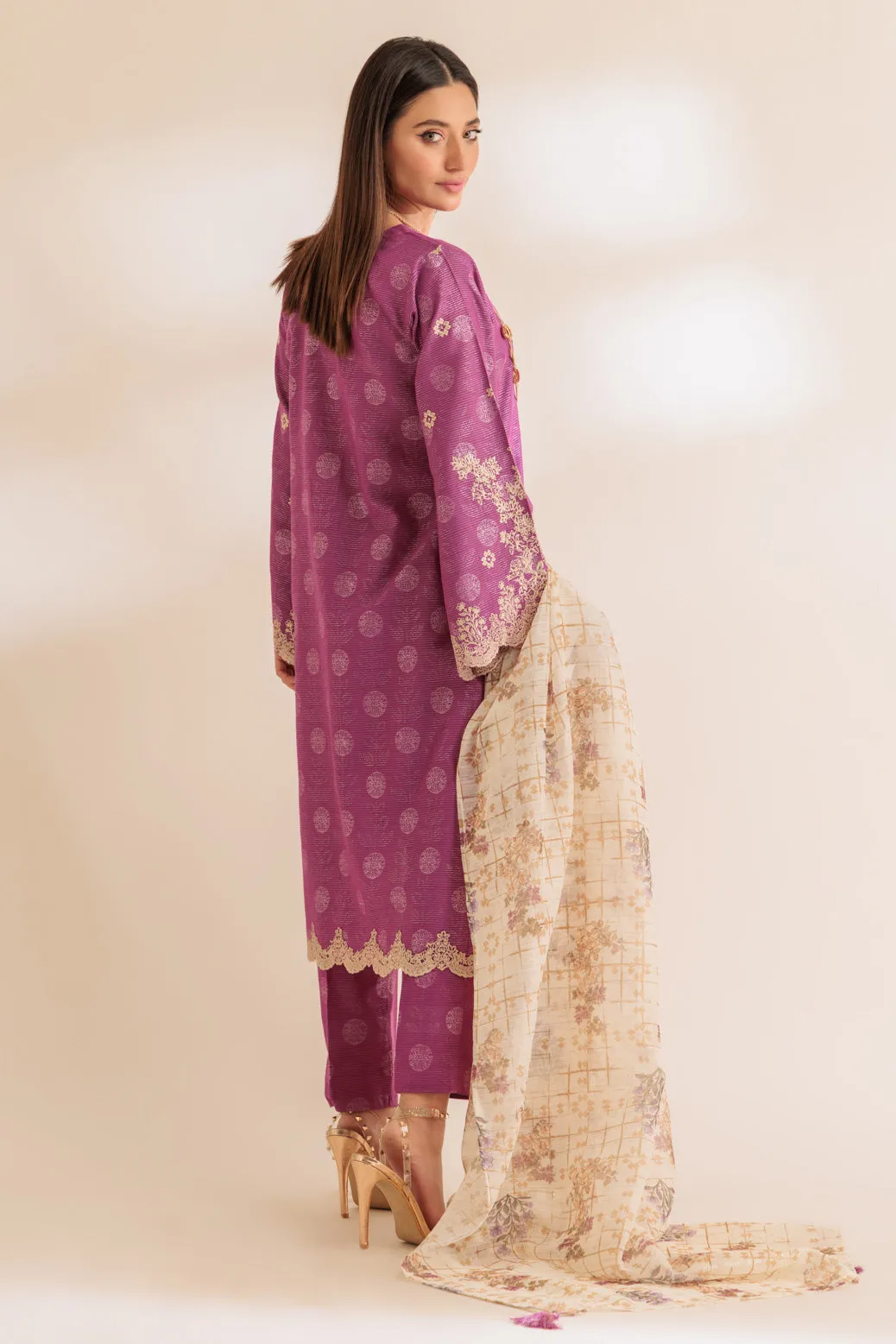 PINK-JACQUARD-3 PIECE (SS6243P08) BIN 77 R26