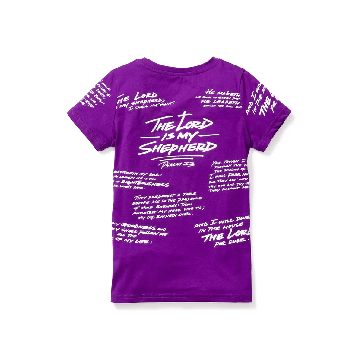 Psalm 23 - Kids Tee - Purple