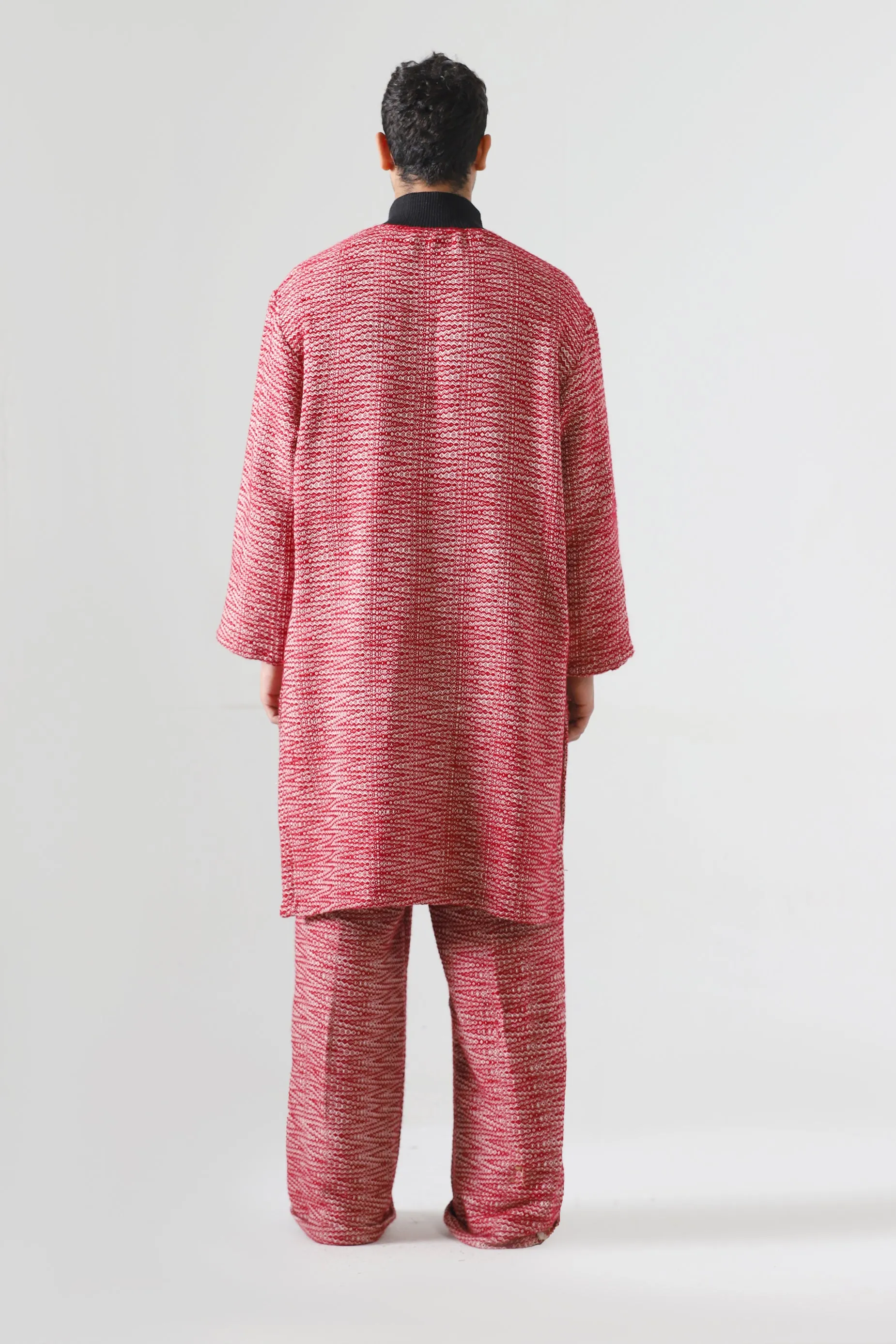 "TALAASH" HANDWOVEN MOCK NECK KAMEEZ