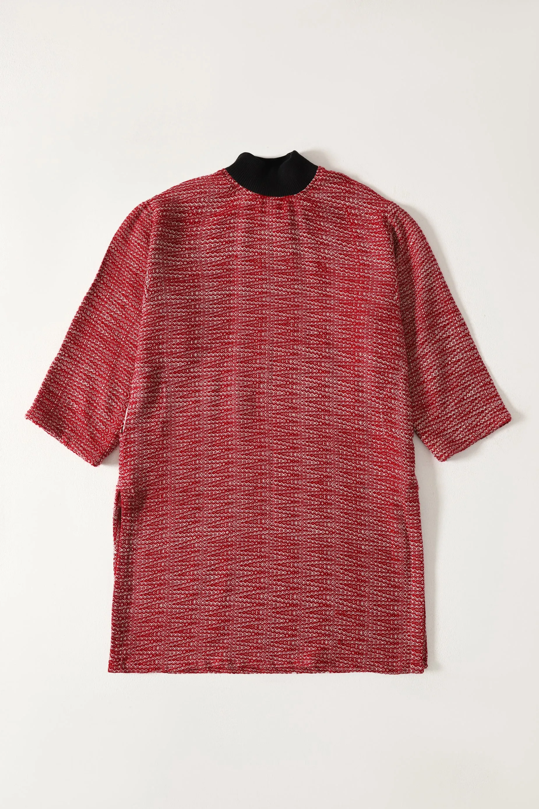 "TALAASH" HANDWOVEN MOCK NECK KAMEEZ