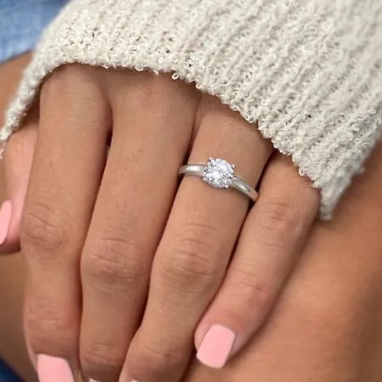 "The Charleston" Peg Solitaire Semi-Mount Diamond Ring