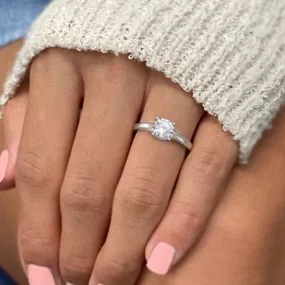 "The Charleston" Peg Solitaire Semi-Mount Diamond Ring