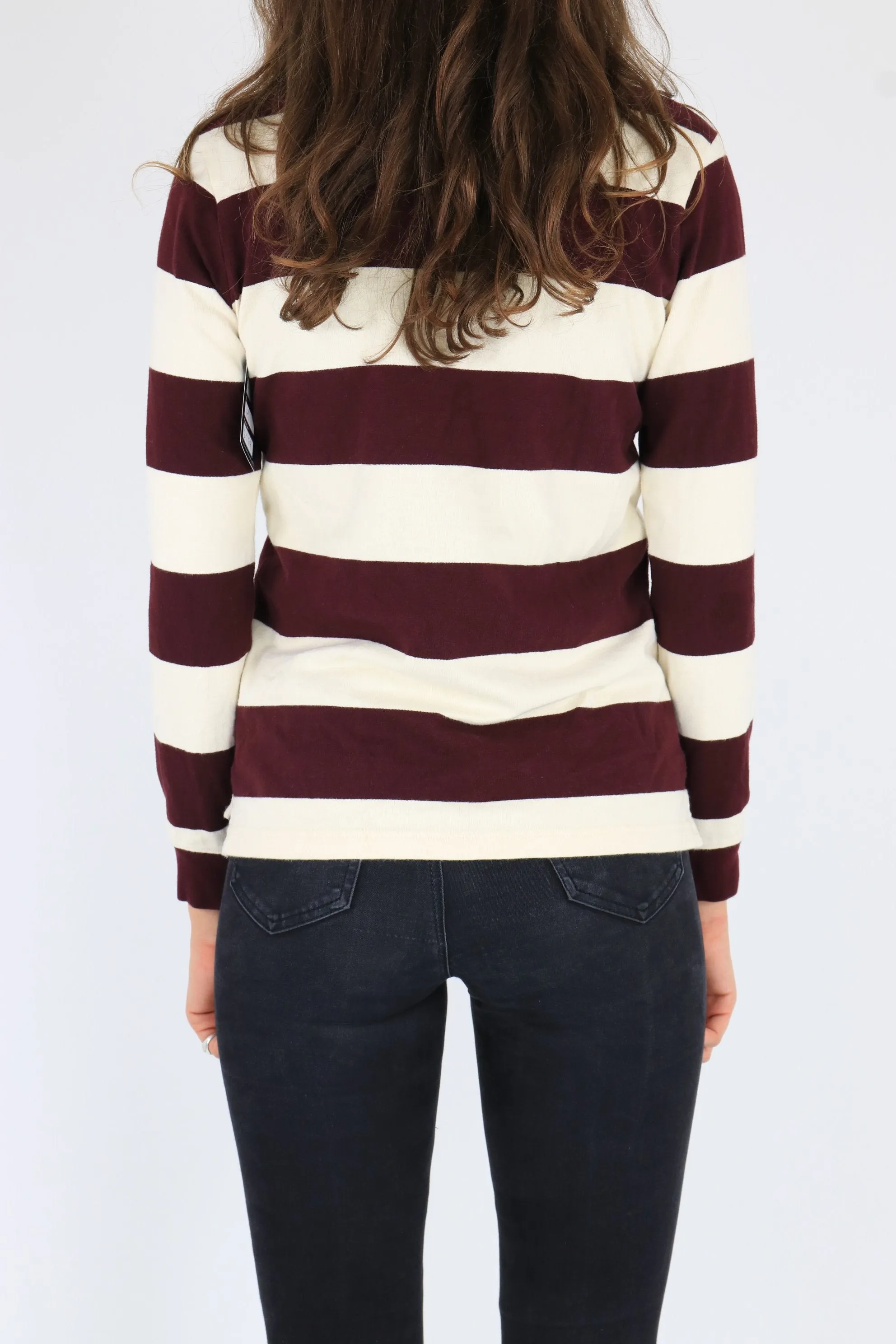 Ralph Lauren Rugby Top Cream/Burgundy Medium
