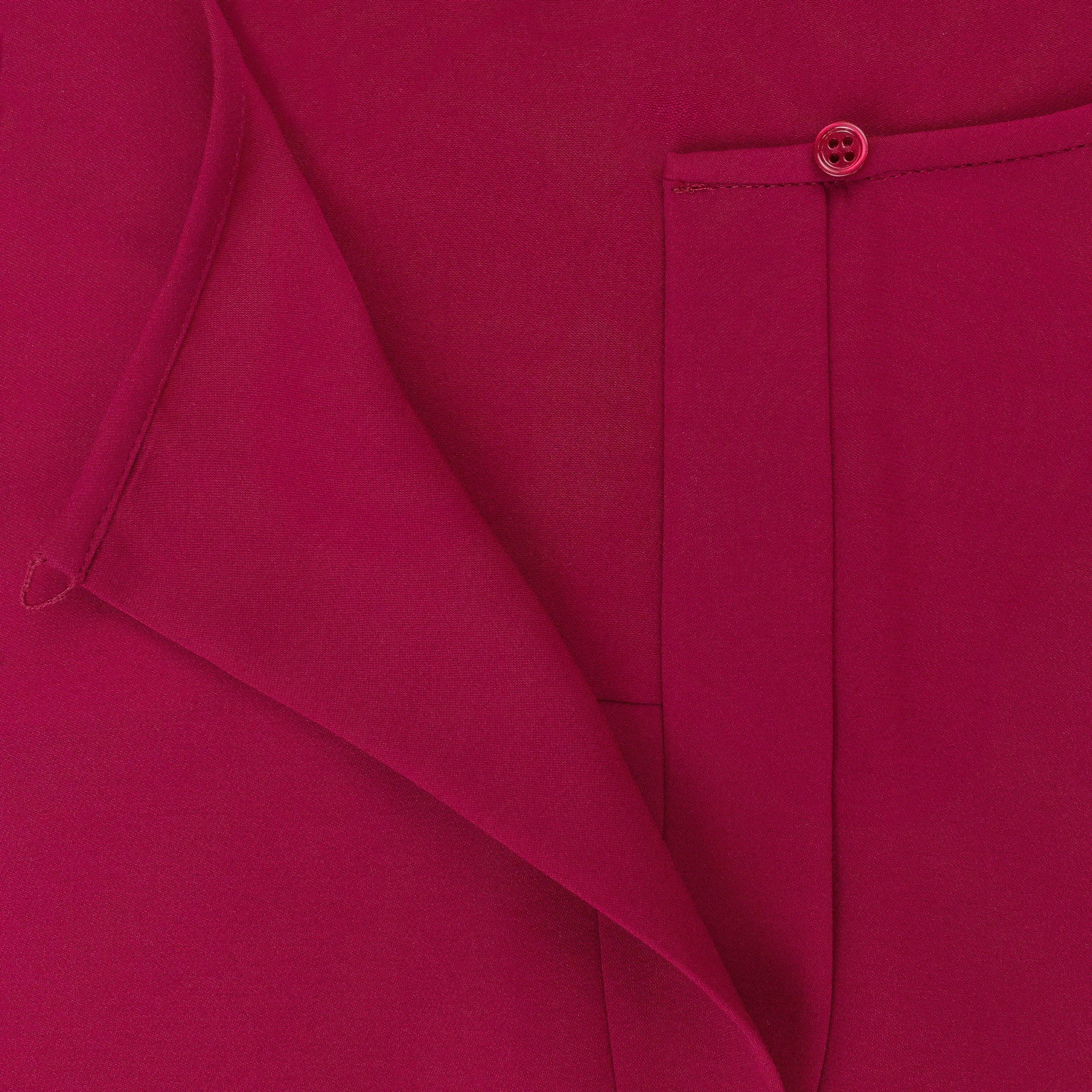 SILK SCOOP NECK BURGUNDY BLOUSE