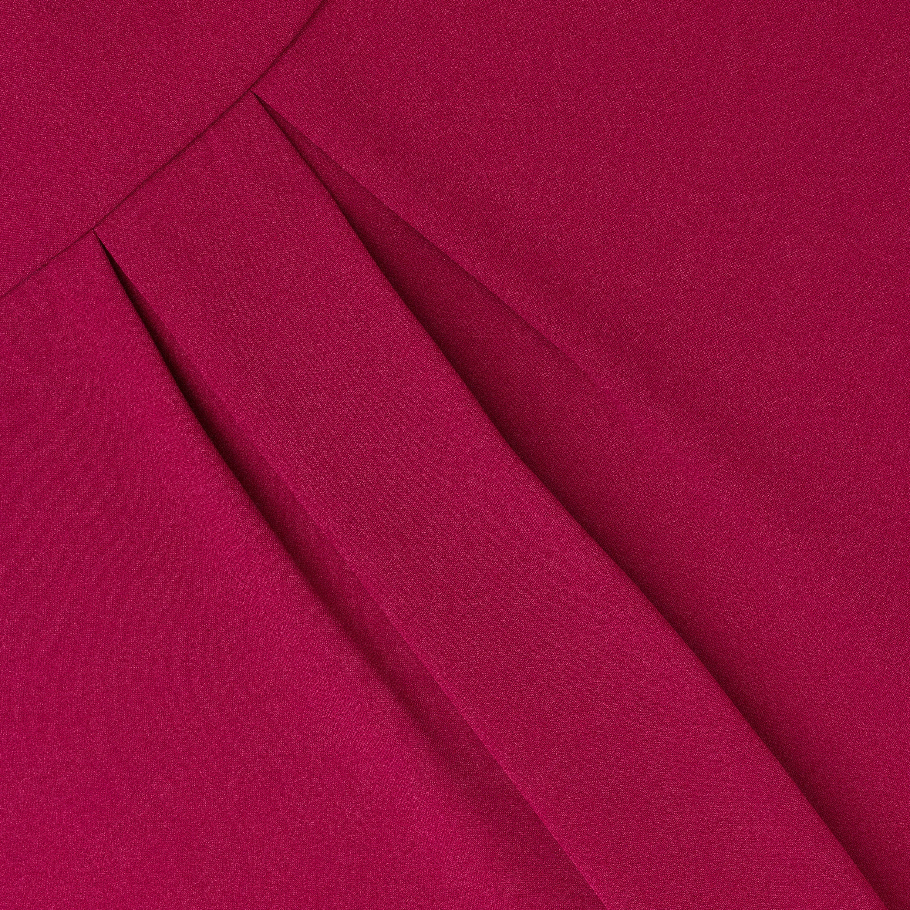 SILK SCOOP NECK BURGUNDY BLOUSE