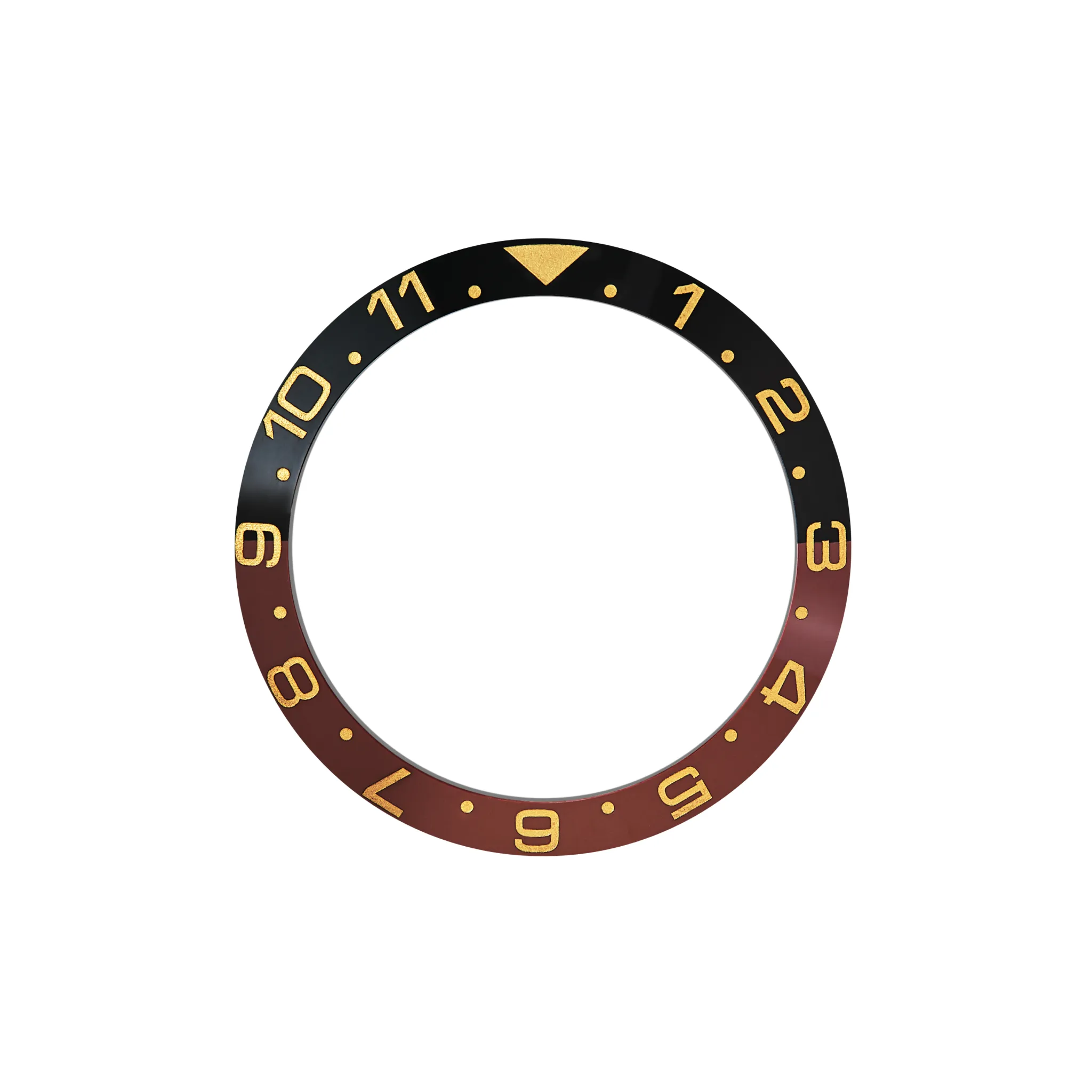 SKX007/SRPD Ceramic Bezel Insert: Dual Time style (Root Beer)