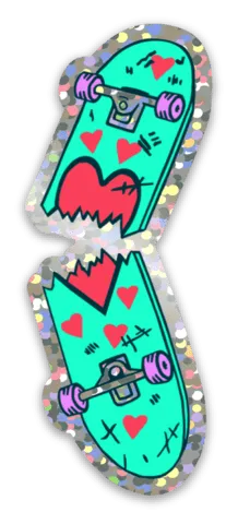 Sock & Destroy (glitter sticker)